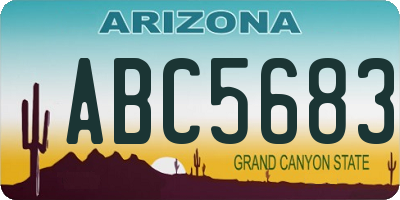 AZ license plate ABC5683