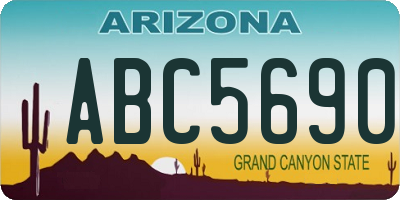 AZ license plate ABC5690