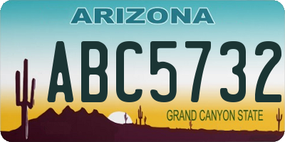 AZ license plate ABC5732