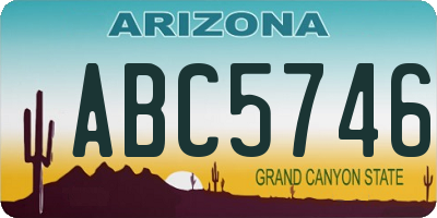 AZ license plate ABC5746