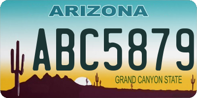 AZ license plate ABC5879