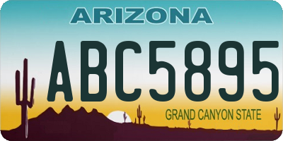 AZ license plate ABC5895