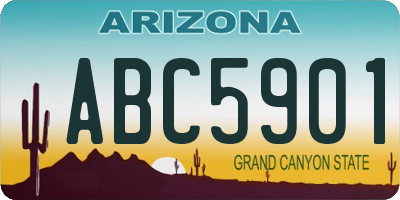 AZ license plate ABC5901