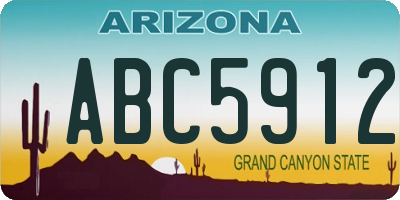 AZ license plate ABC5912