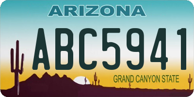 AZ license plate ABC5941