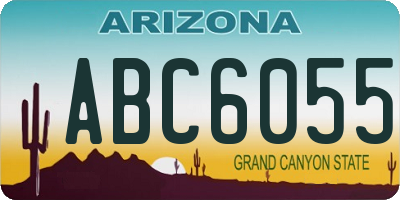 AZ license plate ABC6055