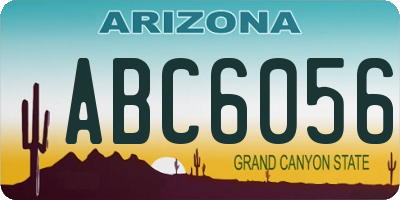AZ license plate ABC6056