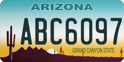 AZ license plate ABC6097