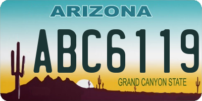 AZ license plate ABC6119