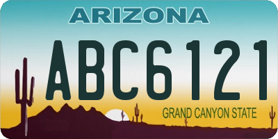 AZ license plate ABC6121