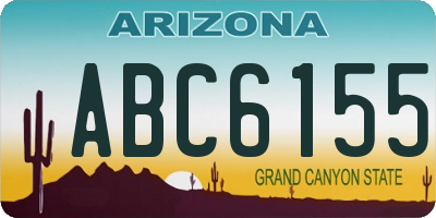AZ license plate ABC6155