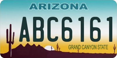 AZ license plate ABC6161