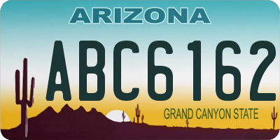 AZ license plate ABC6162