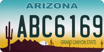AZ license plate ABC6169