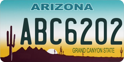 AZ license plate ABC6202
