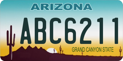 AZ license plate ABC6211