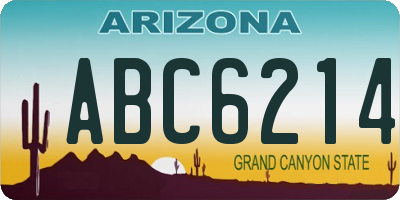 AZ license plate ABC6214