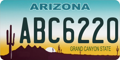 AZ license plate ABC6220