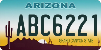 AZ license plate ABC6221