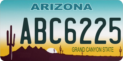 AZ license plate ABC6225