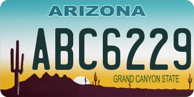AZ license plate ABC6229
