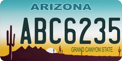 AZ license plate ABC6235