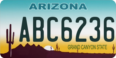 AZ license plate ABC6236