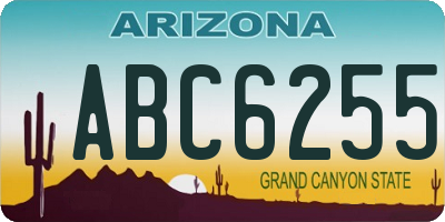 AZ license plate ABC6255
