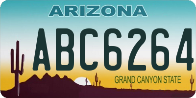 AZ license plate ABC6264