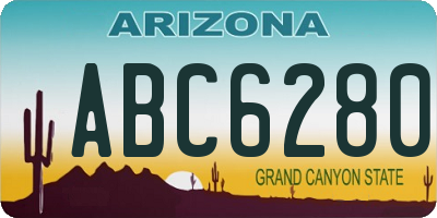 AZ license plate ABC6280