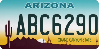 AZ license plate ABC6290