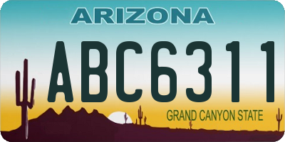 AZ license plate ABC6311