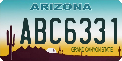 AZ license plate ABC6331