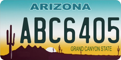 AZ license plate ABC6405