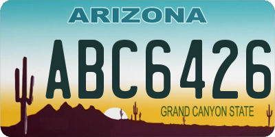 AZ license plate ABC6426