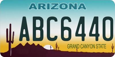 AZ license plate ABC6440