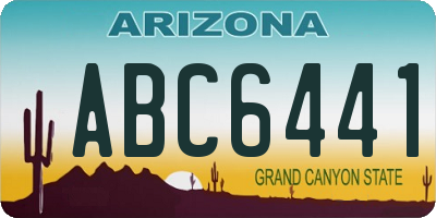AZ license plate ABC6441