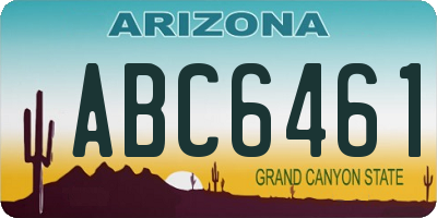 AZ license plate ABC6461