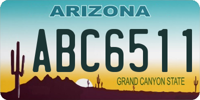 AZ license plate ABC6511