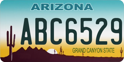 AZ license plate ABC6529