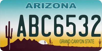 AZ license plate ABC6532