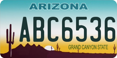 AZ license plate ABC6536