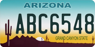 AZ license plate ABC6548