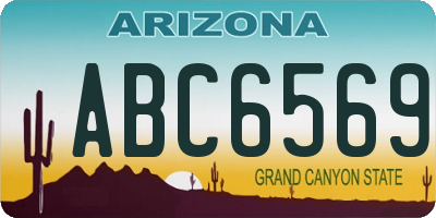 AZ license plate ABC6569