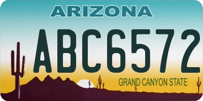 AZ license plate ABC6572