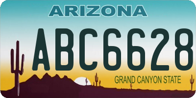 AZ license plate ABC6628