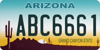 AZ license plate ABC6661