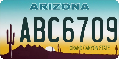 AZ license plate ABC6709