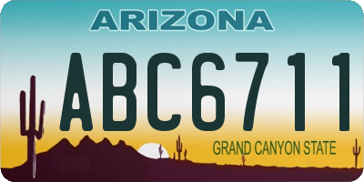 AZ license plate ABC6711