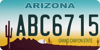 AZ license plate ABC6715
